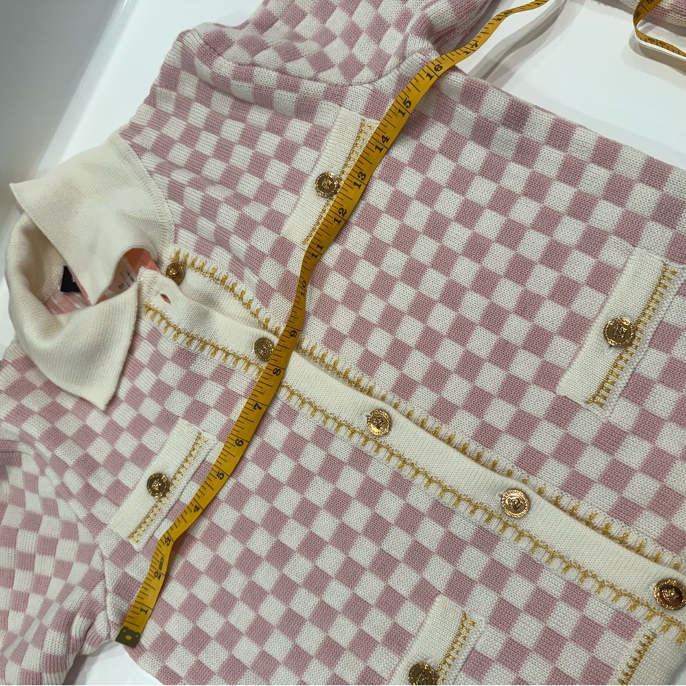 Versace Checkered Wool Set - image 8